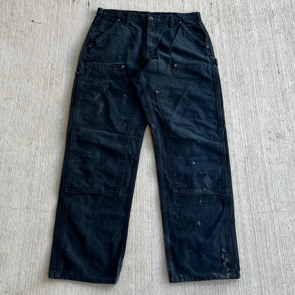 Carhartt black double knee work wear carpenter pants